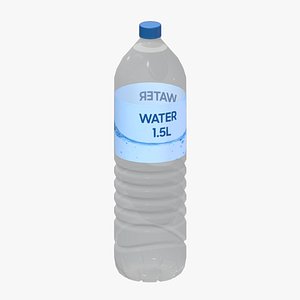 Water Bottle One Point Five Liters Low Poly