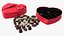 Fabric Heart Chocolate Candies Gift Box Godiva