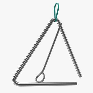 musical triangle steel 3D