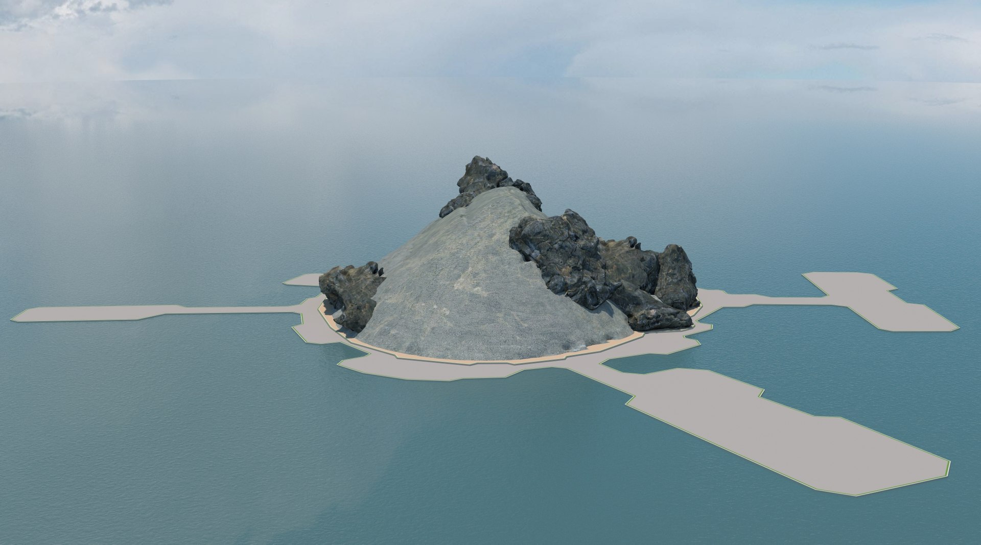 3D Pyramidia Island Model - TurboSquid 2156577