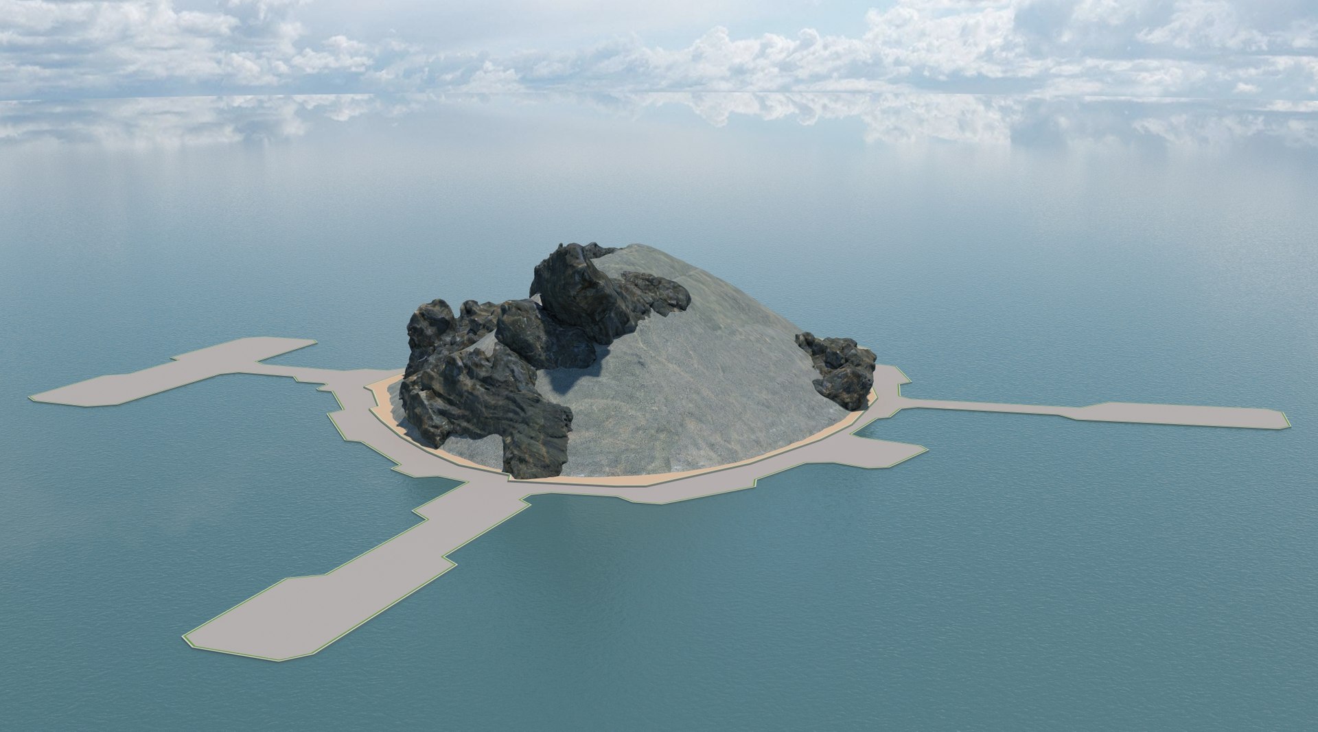 3D Pyramidia Island Model - TurboSquid 2156577