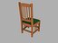 3d model chair wooden arts