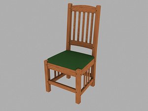 3d model chair wooden arts