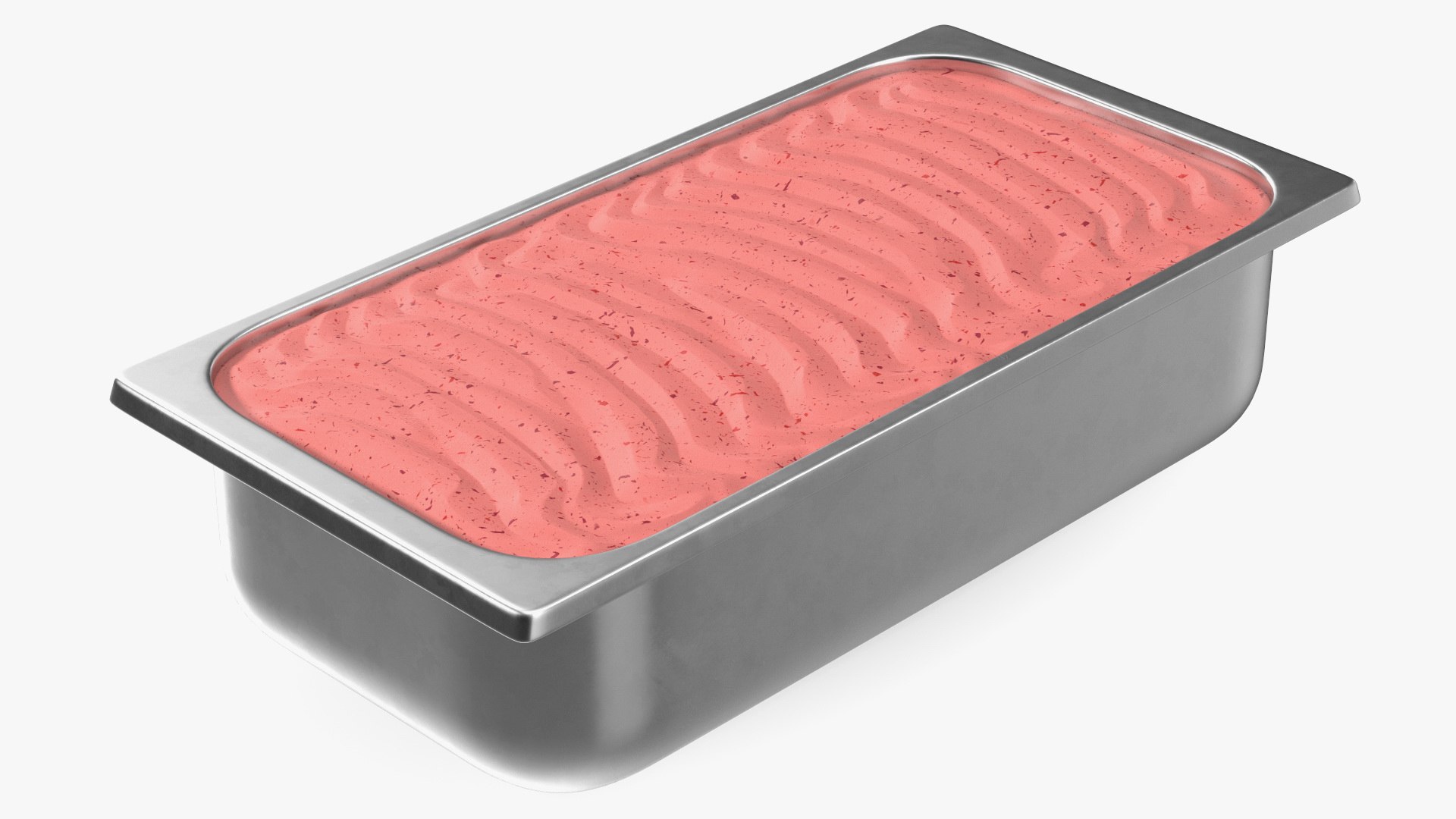 3D Model Strawberry Ice Cream Tray Untouched Surface - TurboSquid 1816793