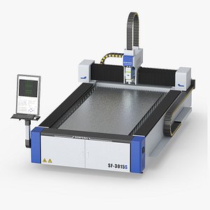 Senfeng SF3015S Sheet Metal Laser Cutting Machine Rigged Animated