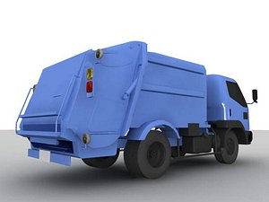 garbage truck 3d dxf