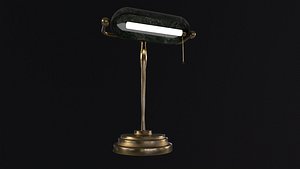 Antique Desk Lamp 3D model