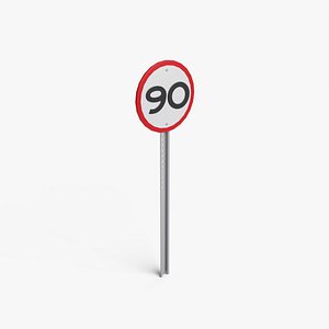 Speed Limit Road Sign 90