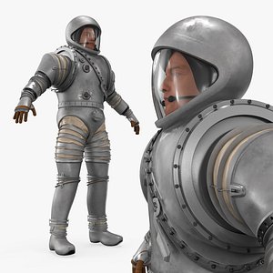 3D Astronaut in Retro Spacesuit RX-2 model
