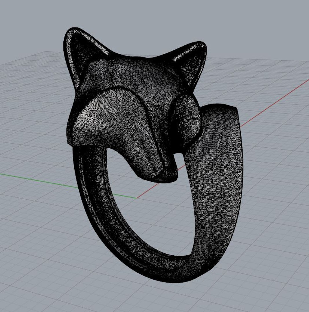 3D Stylish Decorative Fox Ring Model - TurboSquid 1422881