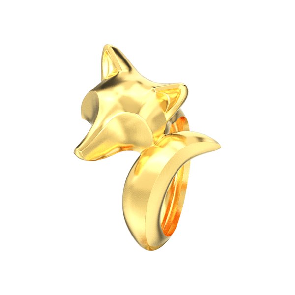 3D stylish decorative fox ring model