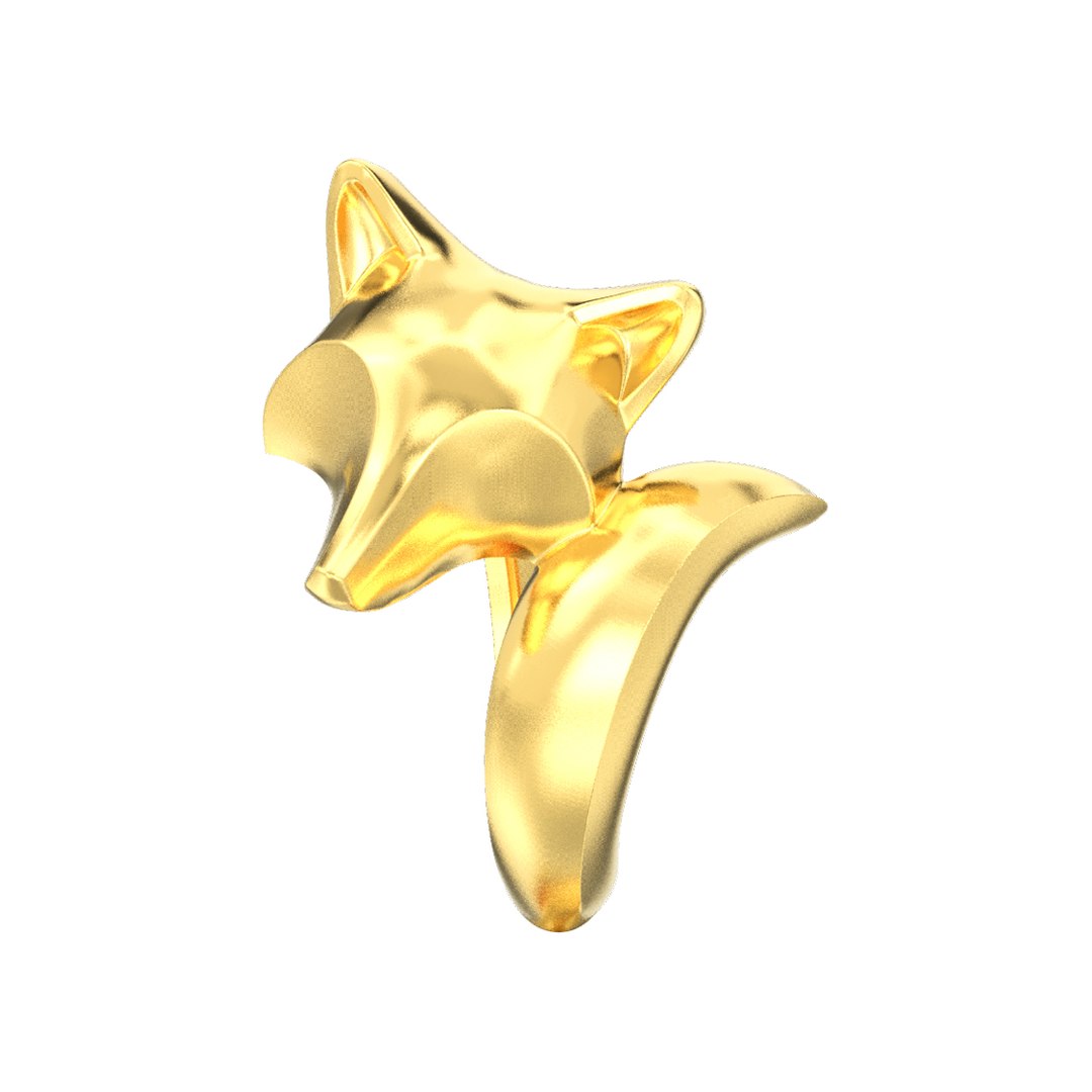 3D Stylish Decorative Fox Ring Model - TurboSquid 1422881