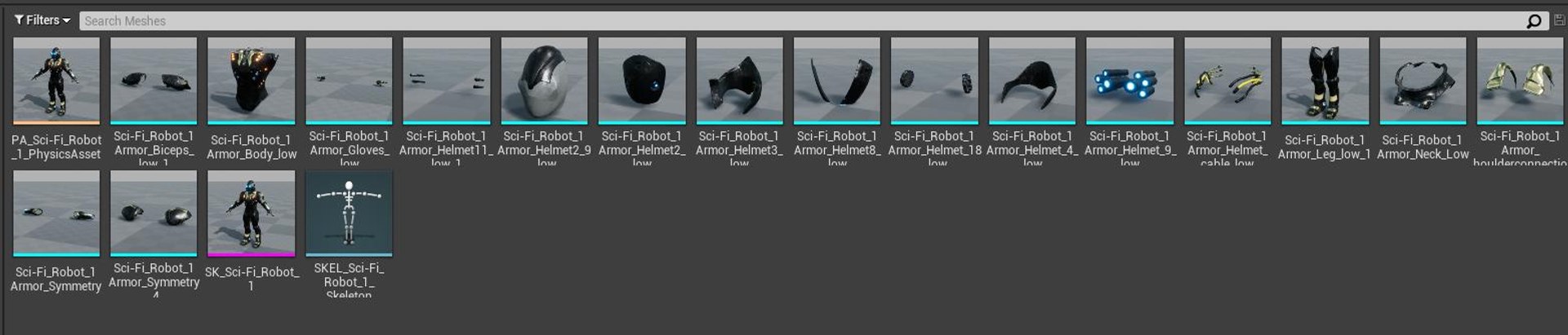 3D Sci- Fi Robot Character Model UNREAL ENGINE Model - TurboSquid 1802140