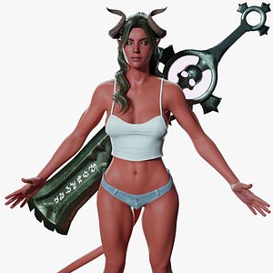 3D model Demon Girl - Malevola fanart PBR8k highdetails rigged 2026
