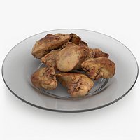 Fried Chicken Liver Serving