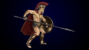 Low-poly model of the character Spartan