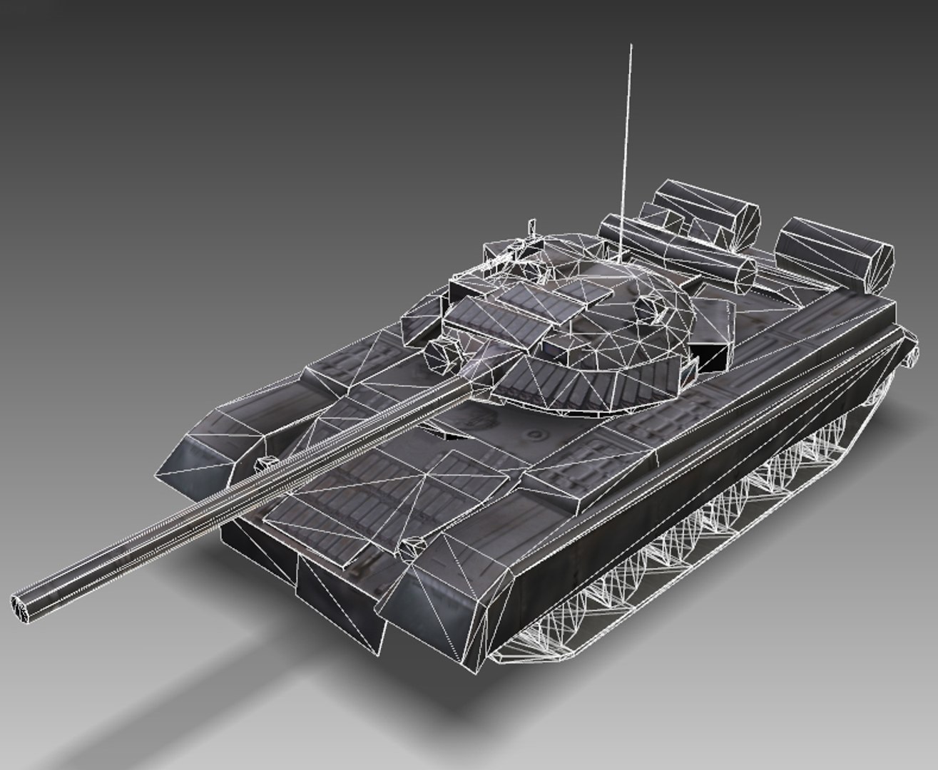 T80 Tank Russian 3d Model