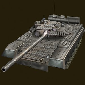 t80 tank russian 3d model