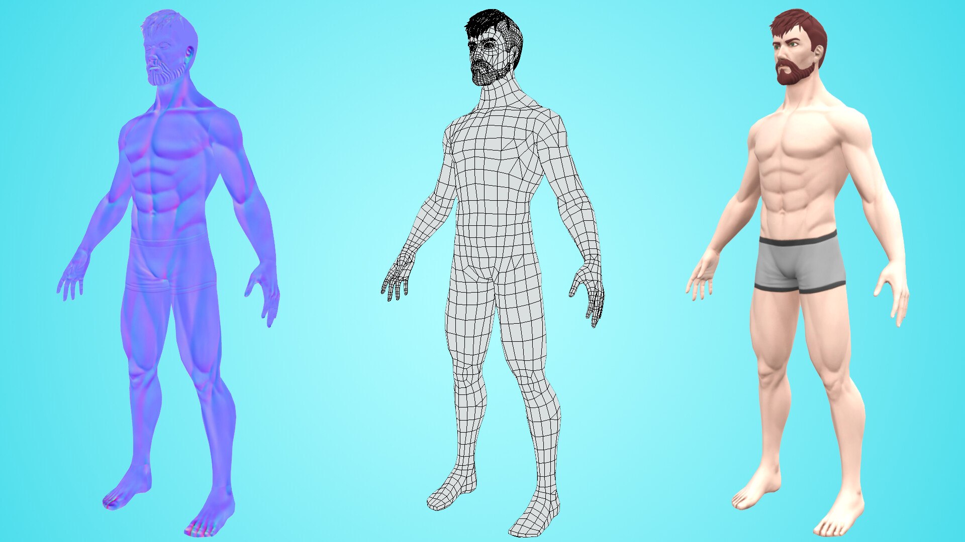 Damien - Male Base Mesh - Cartoon Character Model - TurboSquid 2090825