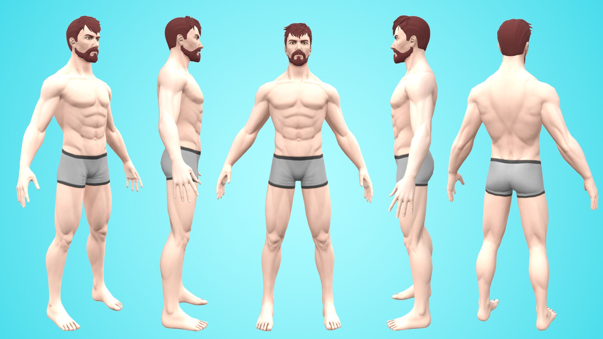 Damien - Male Base Mesh - Cartoon Character Model - TurboSquid 2090825