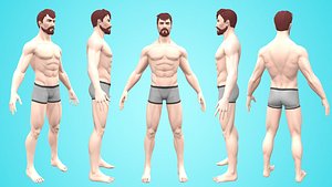 Damien - Male Base Mesh - Cartoon Character model