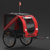 Pet Bike Trailer Red