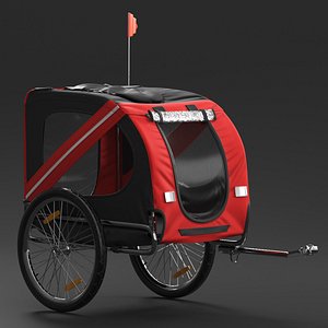 Pet Bike Trailer Red