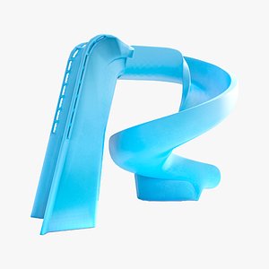 3D Curved Swimming Pool Slide Plastic model
