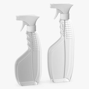 spray bottles plastic 3D model