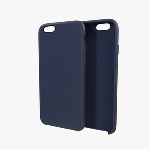 iPhone 6 Plus Leather Case Blue 3D Model