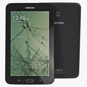Samsung Galaxy Tab 3 Lite 7.0 Black 3D Model