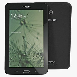 Samsung Galaxy Tab 3 Lite 7.0 Black 3D Model