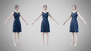 Dress 36 Midnight Petal v2 3D model