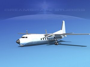 3d model fairchild f-27 fokker