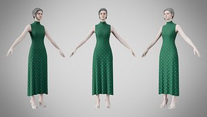 Dress 56 Caribbean Green 3D model