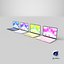 3D MacBook Neo Laptop Set with Four Colors model