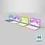 3D MacBook Neo Laptop Set with Four Colors model
