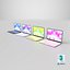 3D MacBook Neo Laptop Set with Four Colors model