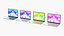 3D MacBook Neo Laptop Set with Four Colors model