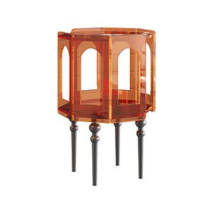 Retro Acrylic Side Table 3D model