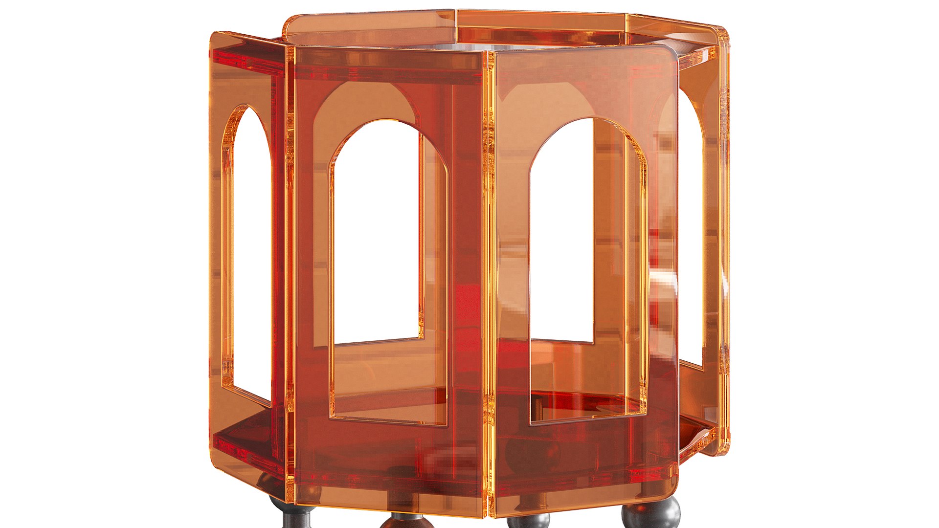 Retro Acrylic Side Table 3D Model - TurboSquid 2230349