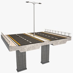 3D highway bridge road model