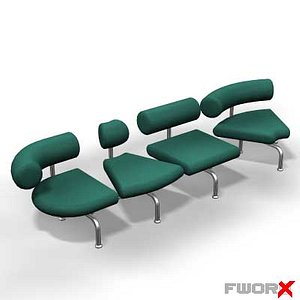 3ds max airport chair