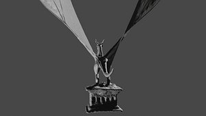 worn dragon statue