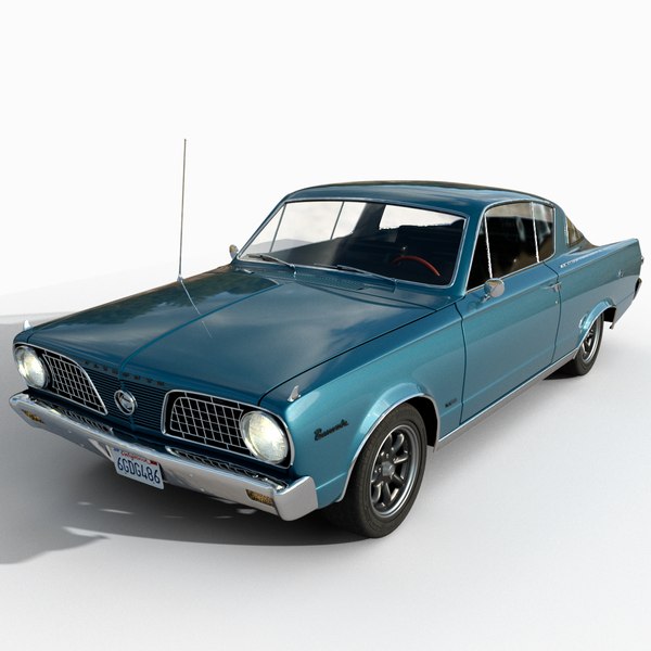 3D plymouth barracuda 1966 model