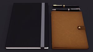 notebooks pens interior office model