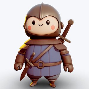 3D Baby Medieval Character 2 Low-poly 3D model