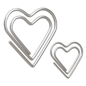 Paper Clip Heart Shape Metal model