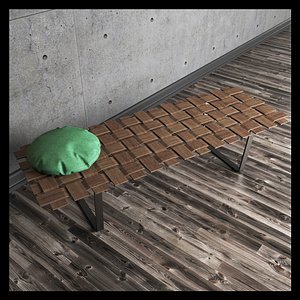modern table porada belt 3d model