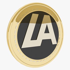 3D Latoken Cryptocurrency Gold Coin